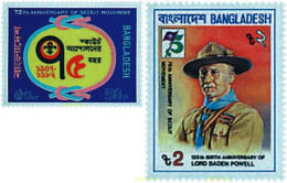BANGLADESH 1982 75TH ANNIVERSARY OF BOY SCOUT MOVEMENT AND THE 125TH BIRTH ANNIVERSARY OF BADEN-POWEL COMPLETE SET MNH - Bangladesch