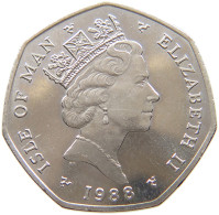 ISLE OF MAN 50 PENCE 1988 IBM  #t091 0301 - Isle Of Man