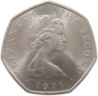 ISLE OF MAN 50 PENCE 1971  #t098 0359 - Isle Of Man