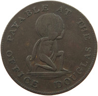 ISLE OF MAN HALFPENNY 1811 OFFICE DOUGLAS VERY RARE #t065 0093 - Île De  Man