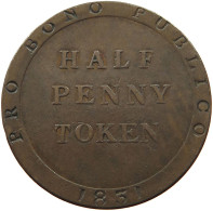 ISLE OF MAN HALFPENNY 1831  #t065 0089 - Isle Of Man