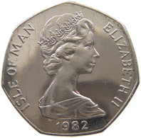 ISLE OF MAN 50 PENCE 1982 CHRISTMAS #t005 0105 - Île De  Man