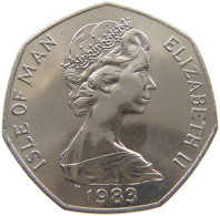 ISLE OF MAN 50 PENCE 1983 CHRISTMAS #t005 0069 - Île De  Man