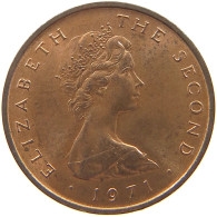 ISLE OF MAN 1/2 NEW PENNY 1971 Elizabeth II. (1952-2022) #s055 0211 - Isle Of Man