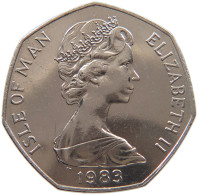 ISLE OF MAN 50 PENCE 1983 Elizabeth II. (1952-2022) #c008 0477 - Eiland Man