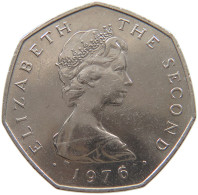 ISLE OF MAN 50 PENCE 1976 Elizabeth II. (1952-2022) #c018 0459 - Eiland Man