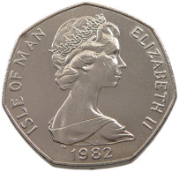 ISLE OF MAN 50 PENCE 1982 TT RARE #alb038 0583 - Isla Man