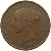 ISLE OF MAN HALFPENNY 1839 Victoria 1837-1901 #a092 0619 - Eiland Man