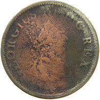 IRELAND 1/2 PENNY  GEORGE III. 1760-1820 WEAK STRUCK #c008 0289 - Irlande