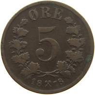 NORWAY 5 ÖRE 1878 Oscar II. (1872-1907) #c052 0463 - Norvège