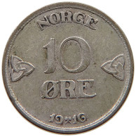 NORWAY 10 ÖRE 1916 HAAKON VII. 1905-1957 #c037 0327 - Norvège