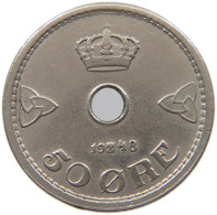 NORWAY 50 ÖRE 1948 HAAKON VII. 1905-1957 DOUBLE STRUCK 4 #c023 0125 - Norvège