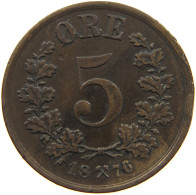 NORWAY 5 ÖRE 1876 Oscar II. (1872-1907) #c021 0061 - Norvège