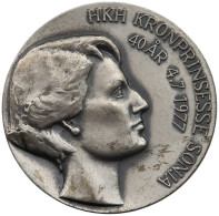 NORWAY MEDAL 1977 PRINCESS SONJA #tm1 0281 - Norvège