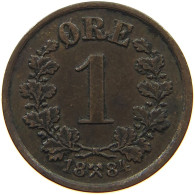NORWAY ORE 1884 Oscar II. (1872-1907) #t148 0997 - Norvège
