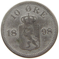 NORWAY 10 ORE 1898 Oscar II. (1872-1907) #t148 0819 - Norvège