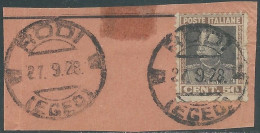 1927 REGNO USATO EFFIGIE 50 CENT ANNULLO EGEO RODI 27.9.28 - RC34-7 - Egeo (Rodi)