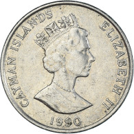 Monnaie, Îles Caïmans, 25 Cents, 1990 - Iles Caïmans