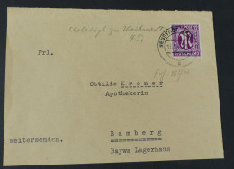 AM Post  Neustadt Aisch Nach Bamberg 17.9.1945 (aufgeschnitten)  #cover5584 - Cartas & Documentos