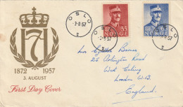 Norway 1957 First Day Cover SG NO470/471 - Lettres & Documents