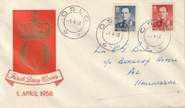 Norway 1958 First Day Cover SG NO475/481 #1 - Brieven En Documenten