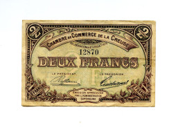 2 Francs Chambre De Commerce De La Creuse 1915 - Bonds & Basic Needs