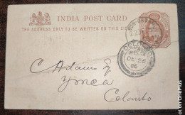 Br India King Edward Postal Card, Advertising, Christian Association, Christianity, Used As Scan - 1902-11  Edward VII