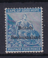 Bechuanaland: 1885/87   Hope 'British Bechuanaland' OVPT   SG3   4d     MH - 1885-1895 Kolonie Van De Kroon