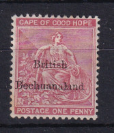 Bechuanaland: 1885/87   Hope 'British Bechuanaland' OVPT   SG5   1d     MH - 1885-1895 Crown Colony