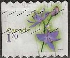 CANADA 2010 Flowers. Wild Orchids - $1.70 - Grass Pink (Calopogon Tuberosus) FU - Usati
