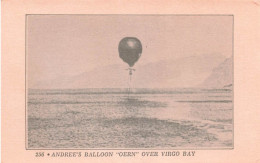 EXPEDITION S.A. ANDREE - BALLON "OERN" OVER VIRGO BAY - CARTE éditeur "CD" USA N° 256 - édition Années 50 - (9x14cm) - Missions