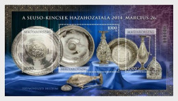 Hungary Hongrie Ungarn 2014 Repatriation Of The Sevso Treasure Block Of 3 Stamps MNH - Museums