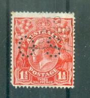 AUSTRALIE - N°52 Oblitéré. Série Courante. Perforé O S - Used Stamps