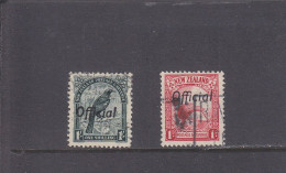 NEW ZEALAND - O / FINE CANCELLED - 1936/1937 - OFFICIAL STAMPS, TUI BIRD, KIWI - Yv. Srv. 70, 72 - Mi. Di. 38, 41 - Oblitérés