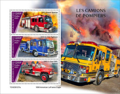 2023-04 - CHAD-  FIRE ENGINES        3V  MNH** - Vrachtwagens