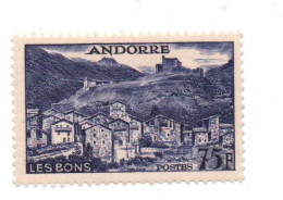 ANDORRE - 1955-58 - N++  75 Frs Bleu " Hameau Des Bons "  Cat  Yvert N° 153  Bon état - Unused Stamps