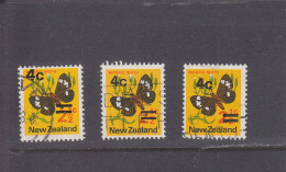 NEW ZEALAND - O / FINE CANCELLED - 1971/1974 - BUTTERFLY WITH OVERPRINT - Yv. 539/a - Mi. 641  I/II/III - Usati