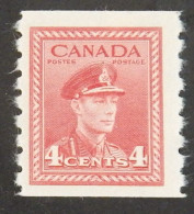 CANADA YT 209aA NEUF* MH" GEORGE VI" ANNÉES 1943/1948 DENTELE 8 VERTICALEMENT - Unused Stamps