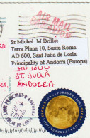 USA. MOON MAP. Global Forever Stamp.WONDERS OF AMERICA.DEATH VALLEY.Scotty's Castle,sent To Andorra - Autres & Non Classés