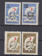 ⁕ Turkey 1951 - 1957 ⁕ Red Crescent / Charity Stamps ⁕ 4v MNH/MH - See Scan - Timbres De Bienfaisance