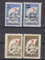 ⁕ Turkey 1951 - 1957 ⁕ Red Crescent / Charity Stamps ⁕ 4v MNH/MH - See Scan - Francobolli Di Beneficenza