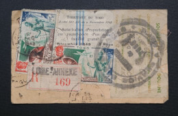 Togo, étiquette Pour Coli Avec Timbres N°PA 21×2 En Recommandée. - Cartas & Documentos