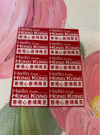 Labels From HK Government Official Greeting Promotion Of Tour After COVID-19 - Cartas & Documentos