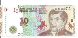 ARGENTINE 10 PESOS ND2017 UNC P 360 - Argentine