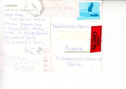 UGOSLAVIA 1979 - Cartolina Raccomandata-espresso Per L'Italia - Briefe U. Dokumente