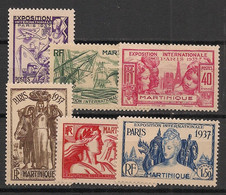 MARTINIQUE - 1937 - N°Yv. 161 à 166 - Série Complète - Exposition Internationale - Neuf Luxe ** / MNH / Postfrisch - Neufs