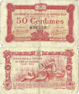 France - BILLET - Chambre De Commerce De MONTAUBAN - 50 Centimes - 1917 - JP.083.13 - 15-281 - Bons & Nécessité