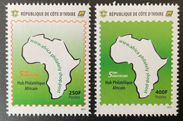 Côte D'Ivoire Ivory Coast 2021 Mi. ? 5ème Anniversaire Hub Philatélique Africain Africa Philately Shop Map Karte MNH ** - Ivory Coast (1960-...)