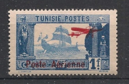 TUNISIE - 1927 - Poste Aérienne PA N°YT. 3 - Avion 1f Bleu - Neuf Luxe** / MNH / Postfrisch - Poste Aérienne