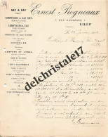 59 0419 LILLE NORD 1910 Gaz & Eau Compteurs Cuivrerie Ernest PROGNEAUX Rue D'Holbach à HAUSSY & BADET - Elektriciteit En Gas